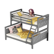 LETTO A CASTELLO convertibile in 2 letti separati 90/140x200 cm grigio