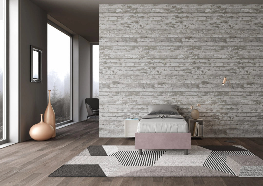 Letto 1 Piazza e Mezzo Sommier 130x200 cm Senza Rete Azelia Glicine