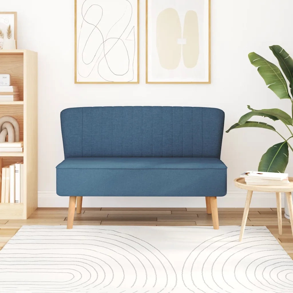 Divano in Tessuto 117x55,5x77 cm Blu 244072
