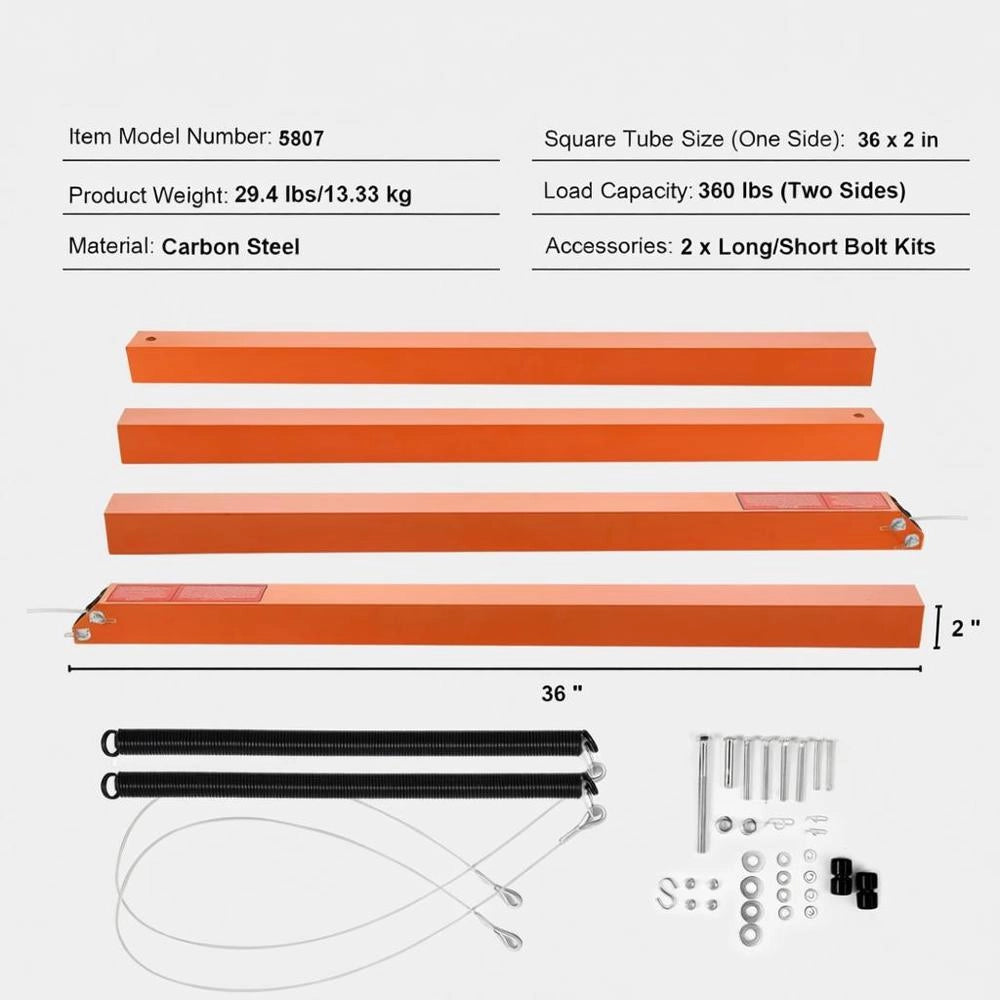 2-sided Trailer Tailgate Lift Assist 163 Kg, Compatible With Open Trailer Tailgate And Ramp, With 25.4 To 61 Cm Side Rails And 1.22 To 1.83 M Tailgates Or Ramps