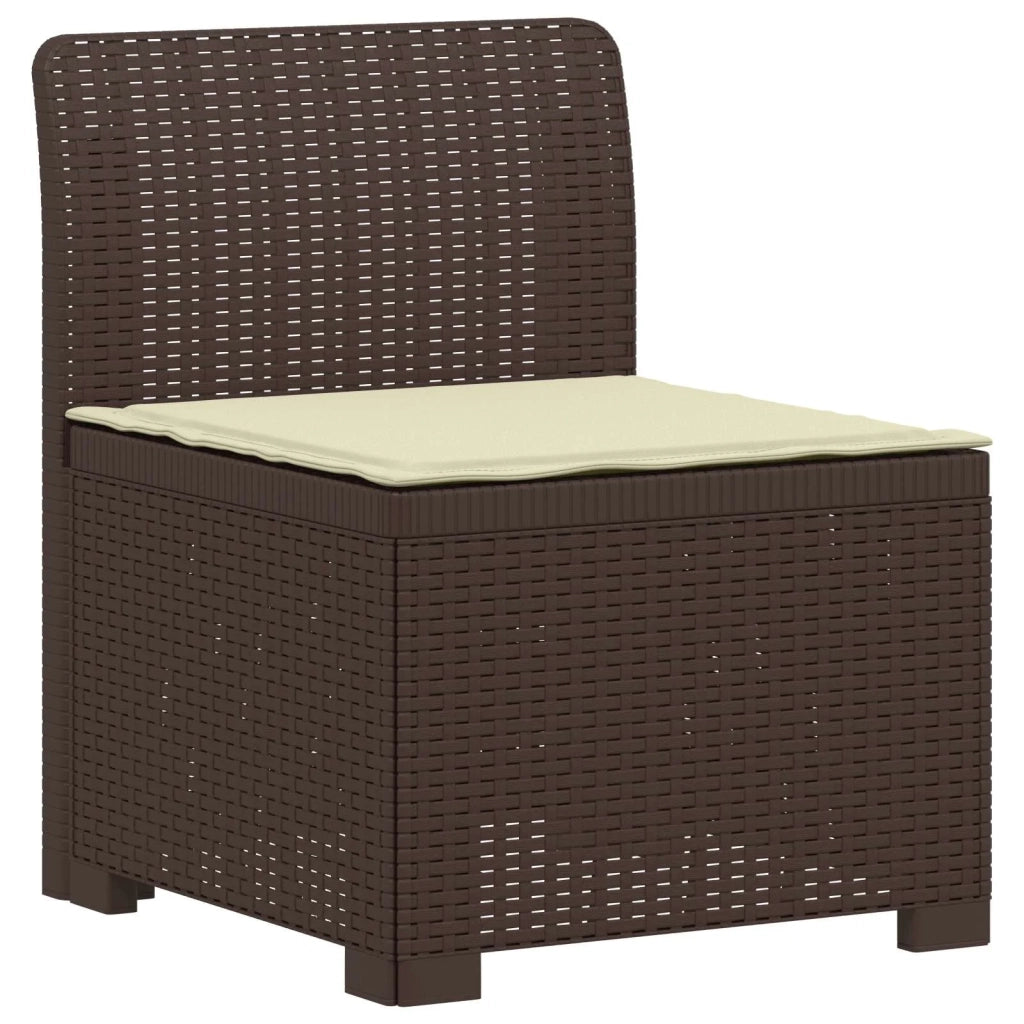 Divano da giardino 3 posti con cuscini in look rattan 3 posto 8011964
