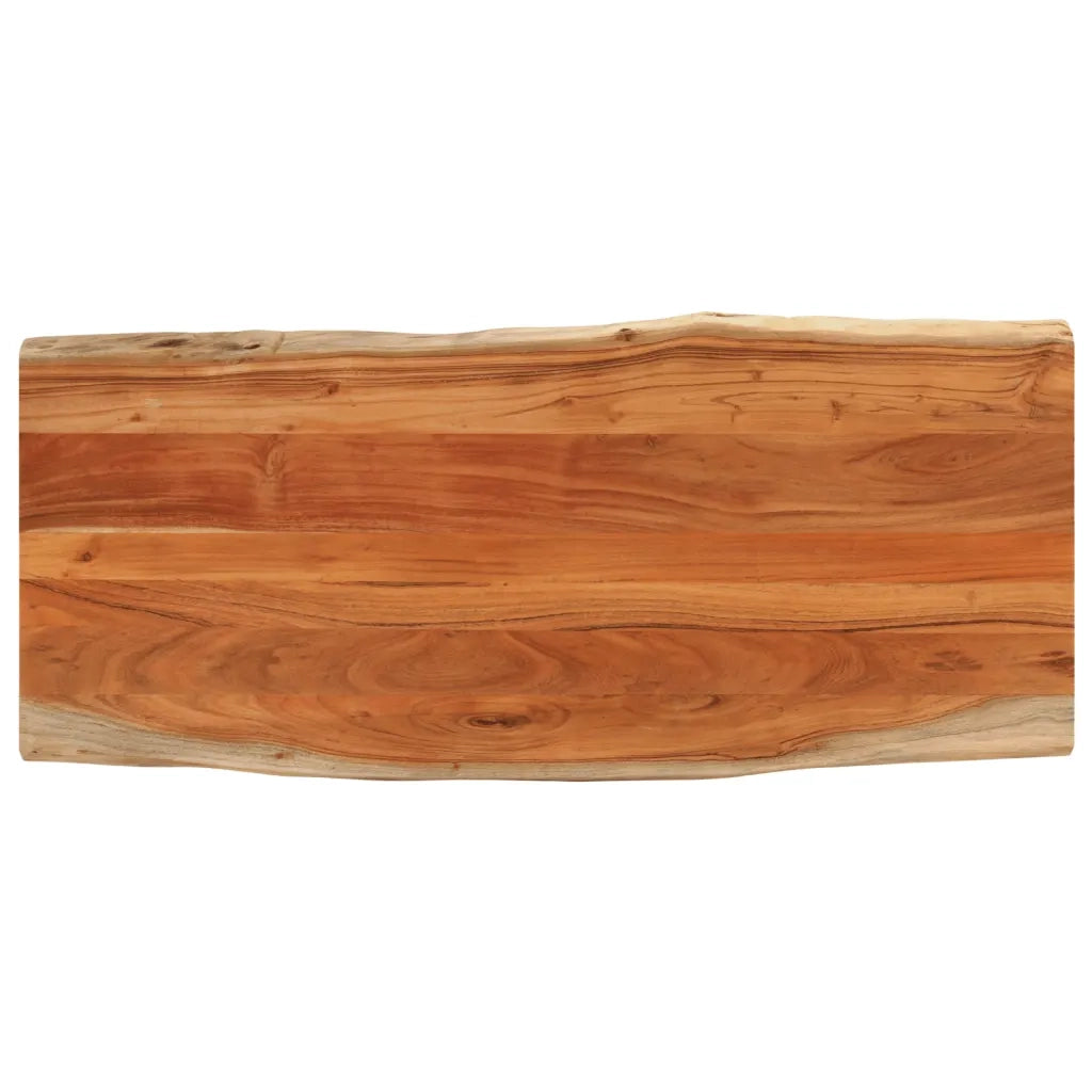 Piano Tavolo 140x60x2,5 cm Rettangolare Legno Acacia Bordi Vivi 370625