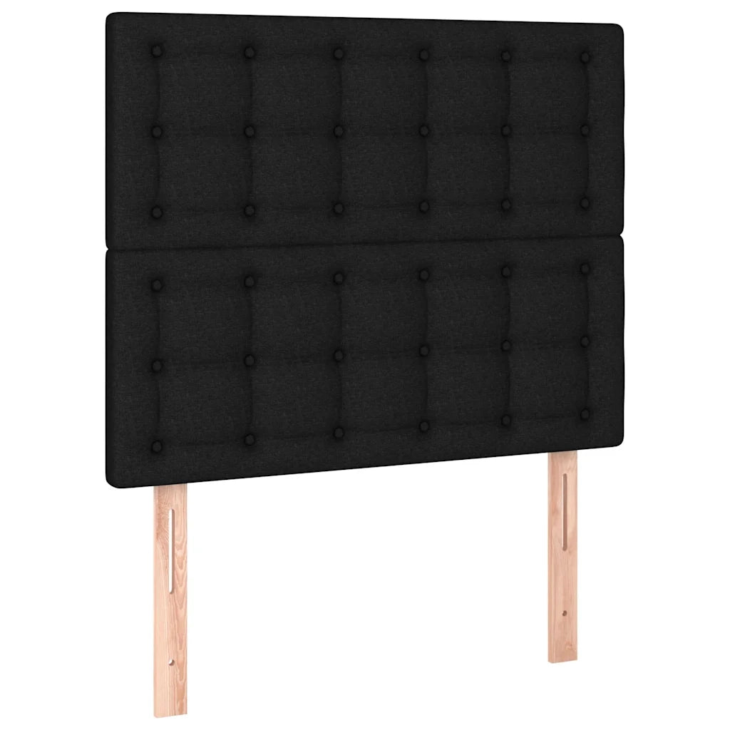 Letto a Molle con Materasso e LED Nero 90x190 cm in Tessuto 3135159