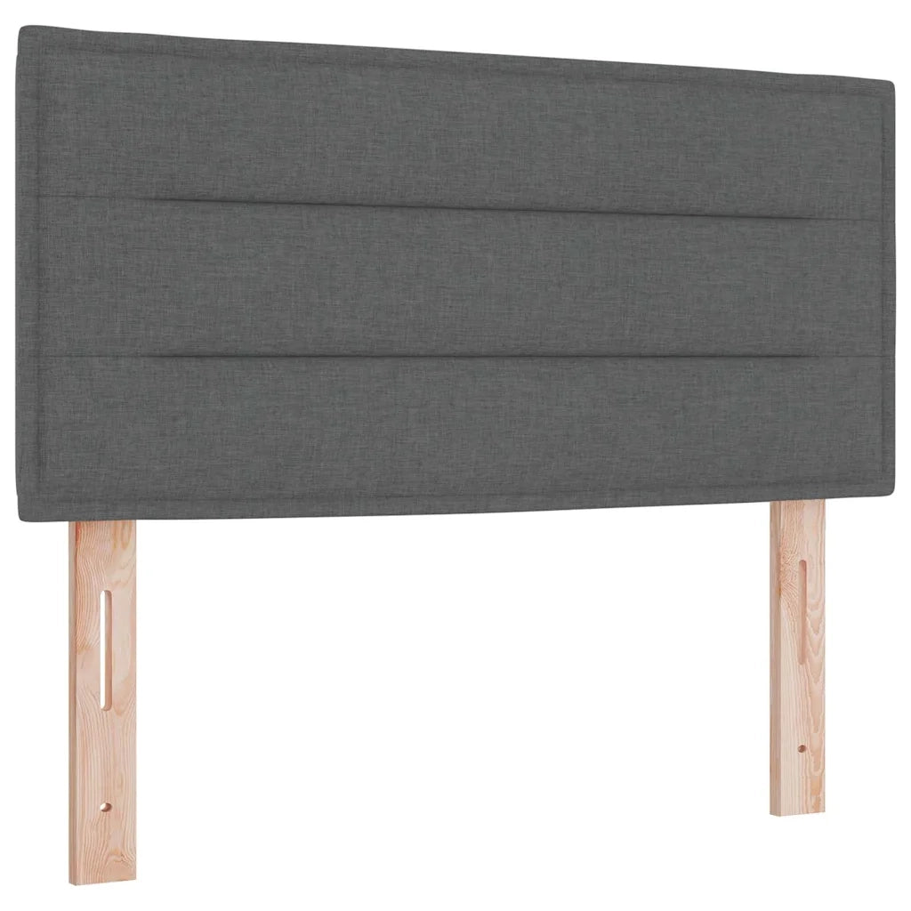 Letto a Sorgente LED con led Grigio scuro 120 x 200 cm Tessuto