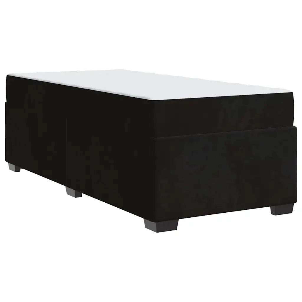 Struttura del letto con materasso Nero 100 x 200 cm Tessuto