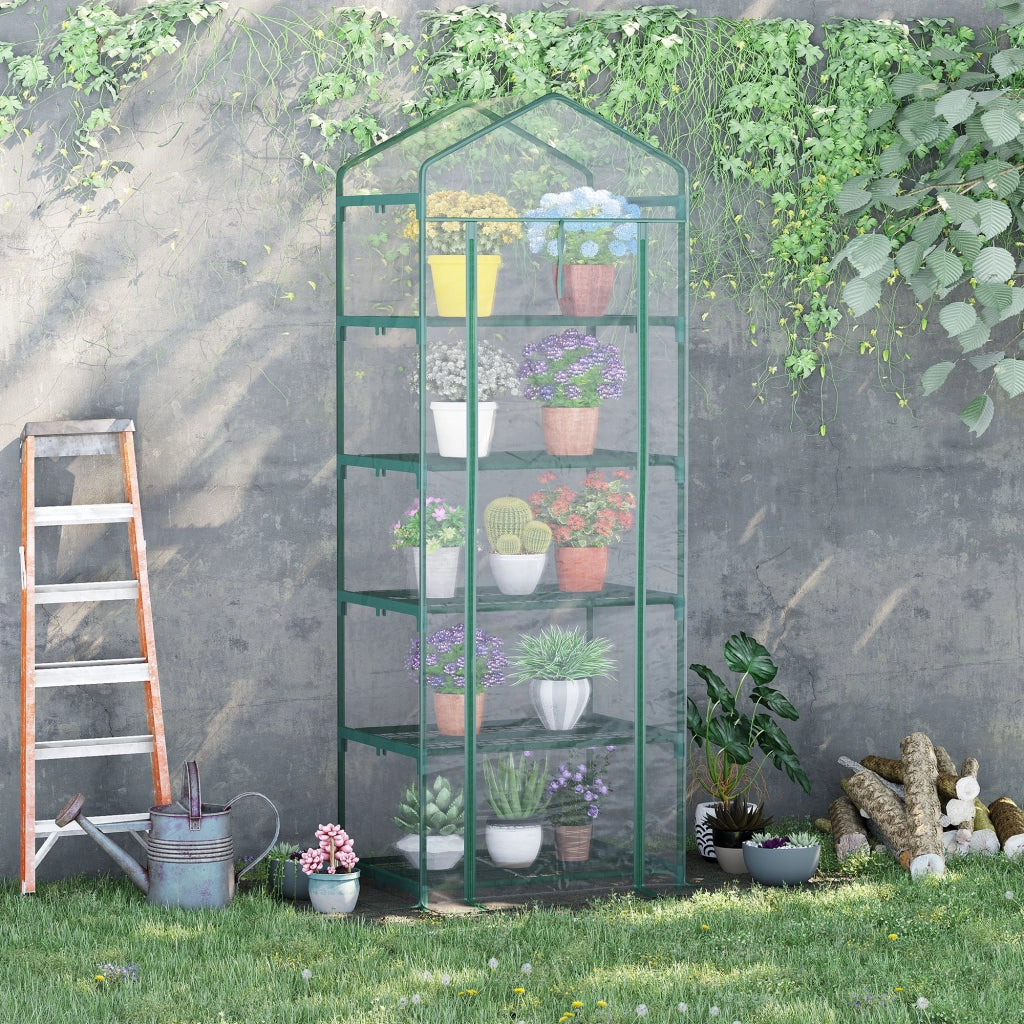 Serra da Giardino 5 Ripiani ¨C Minimal ¨C Verde 69x49x193 cm