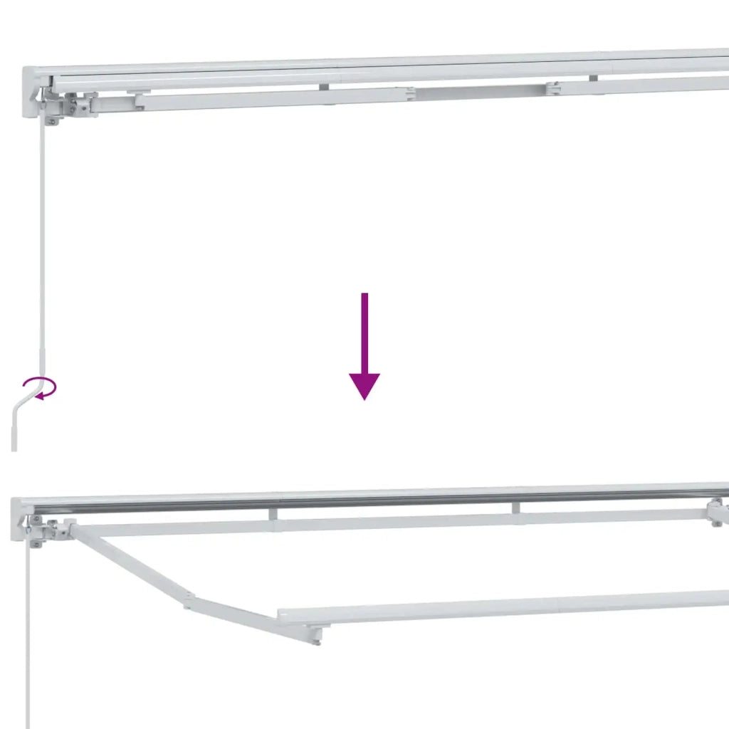 Tenda retrattile manuale Giallo e Arancione 5 × 3,5 m 3420352
