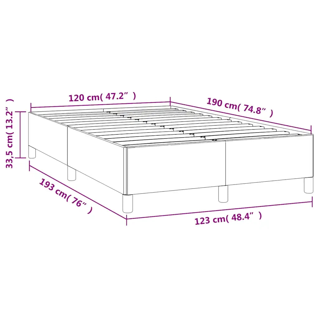 Letto matrimoniale | Letto per adulti | Giroletto senza Materasso Marrone Scuro 80x200 cm in Tessuto