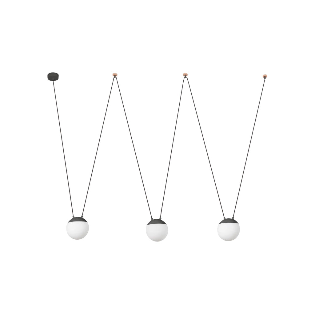 Faro Barcelona 28376-3L - MINE SPACE 3L Sospensione grigia