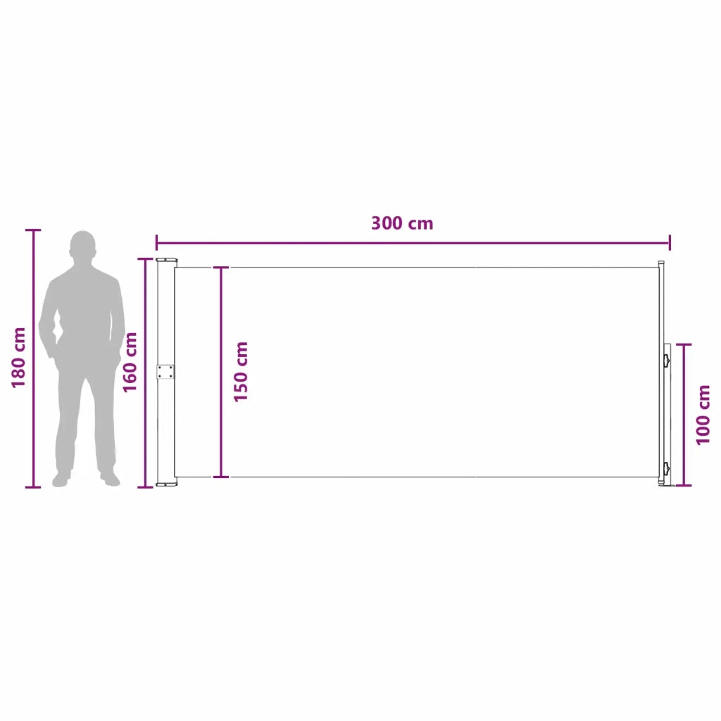 Tenda laterale retrattile Poliestere Rettangolare 923730