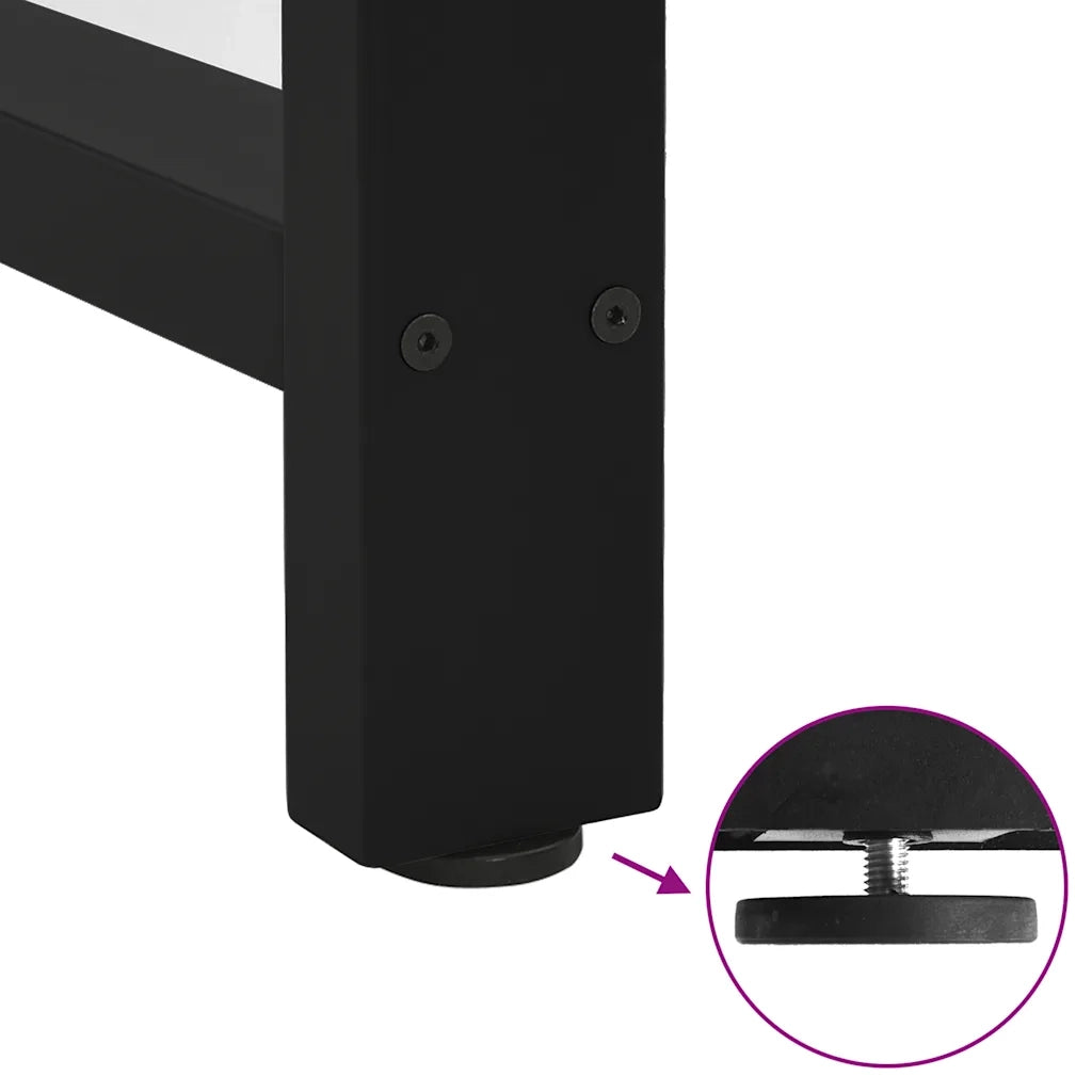 Pieds de table console Noir 2 pièces 38 x (72-73) cm Acier