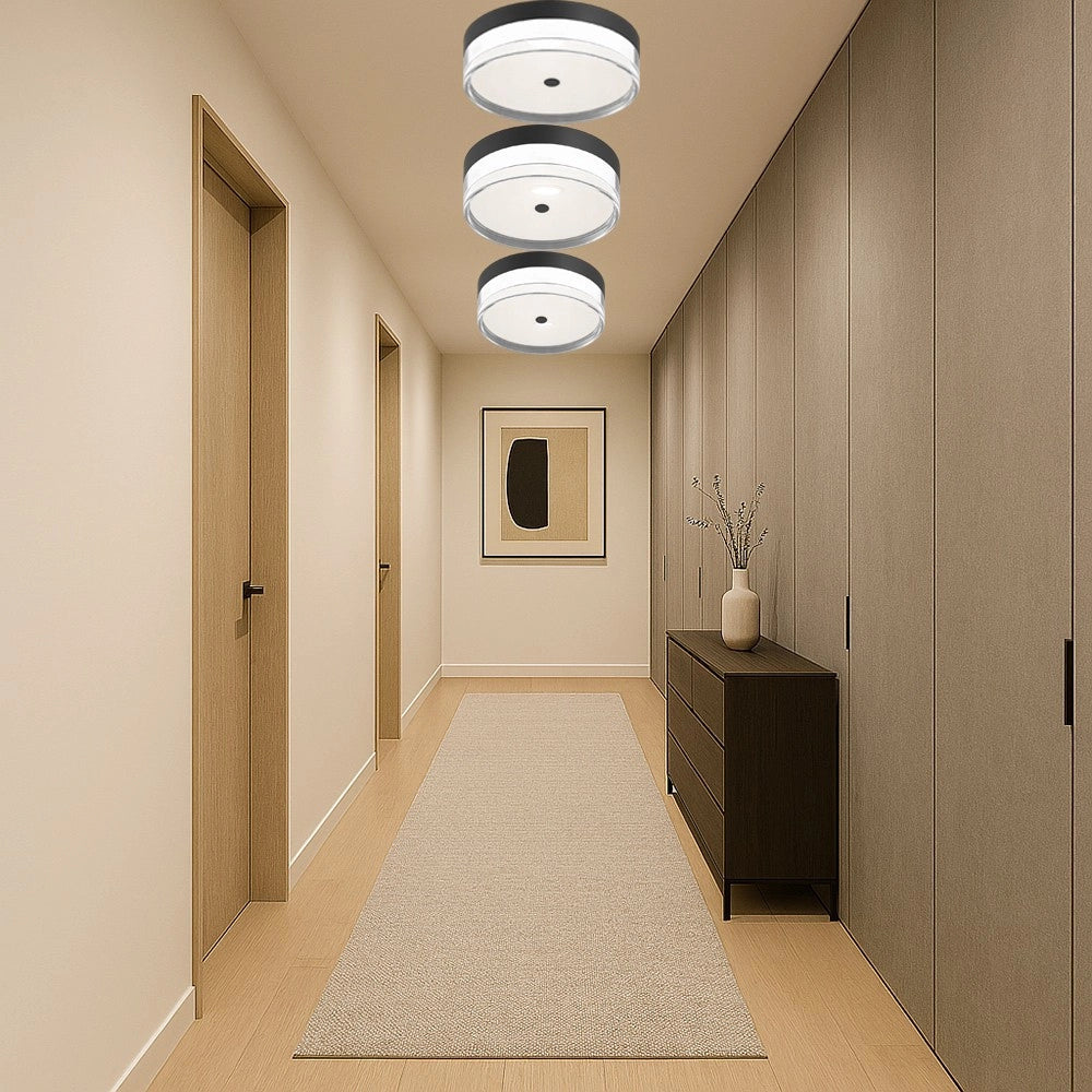 Trade Shop - Plafoniera Led 24 W A Soffitto Moderna Tecnologia Cct 3 Tonalità Selezionabili Bl300-3c - Nero