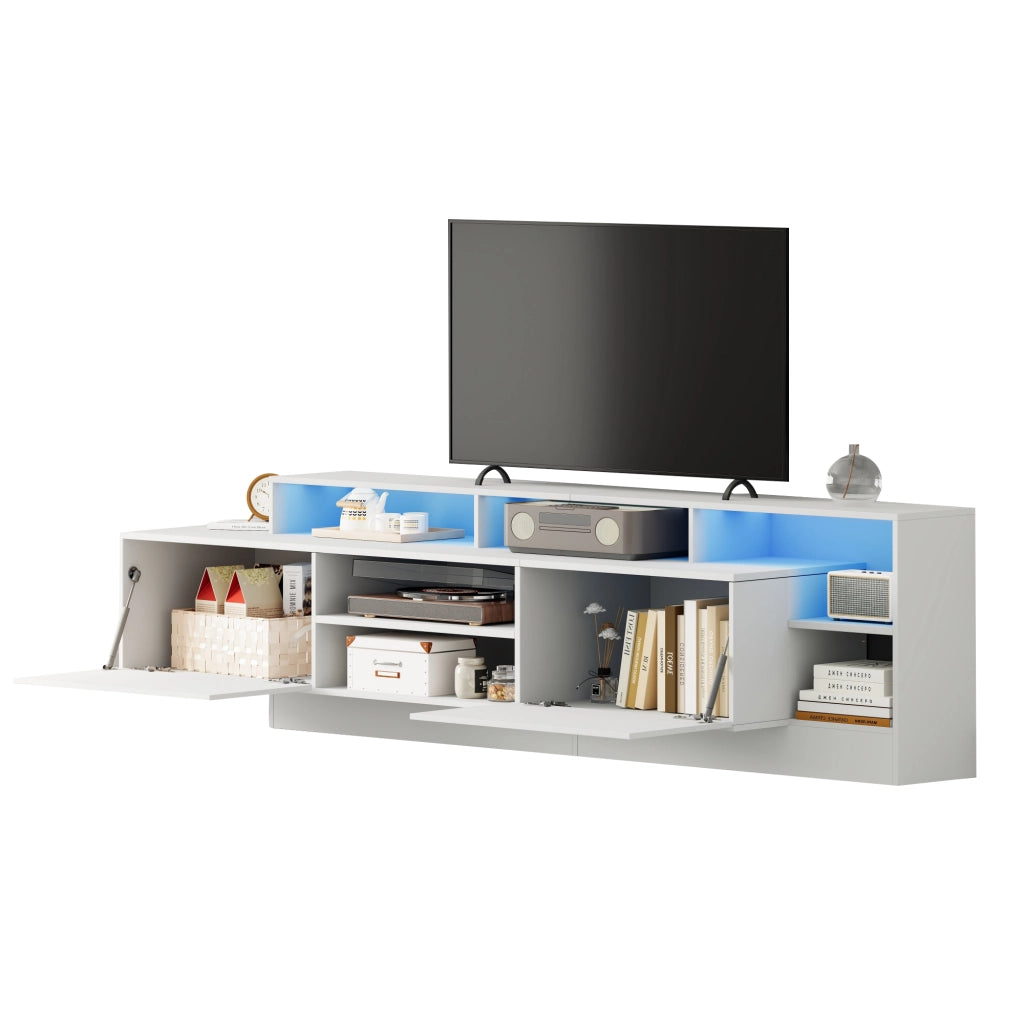 Mobile porta TV bianco 190 cm con luci LED
