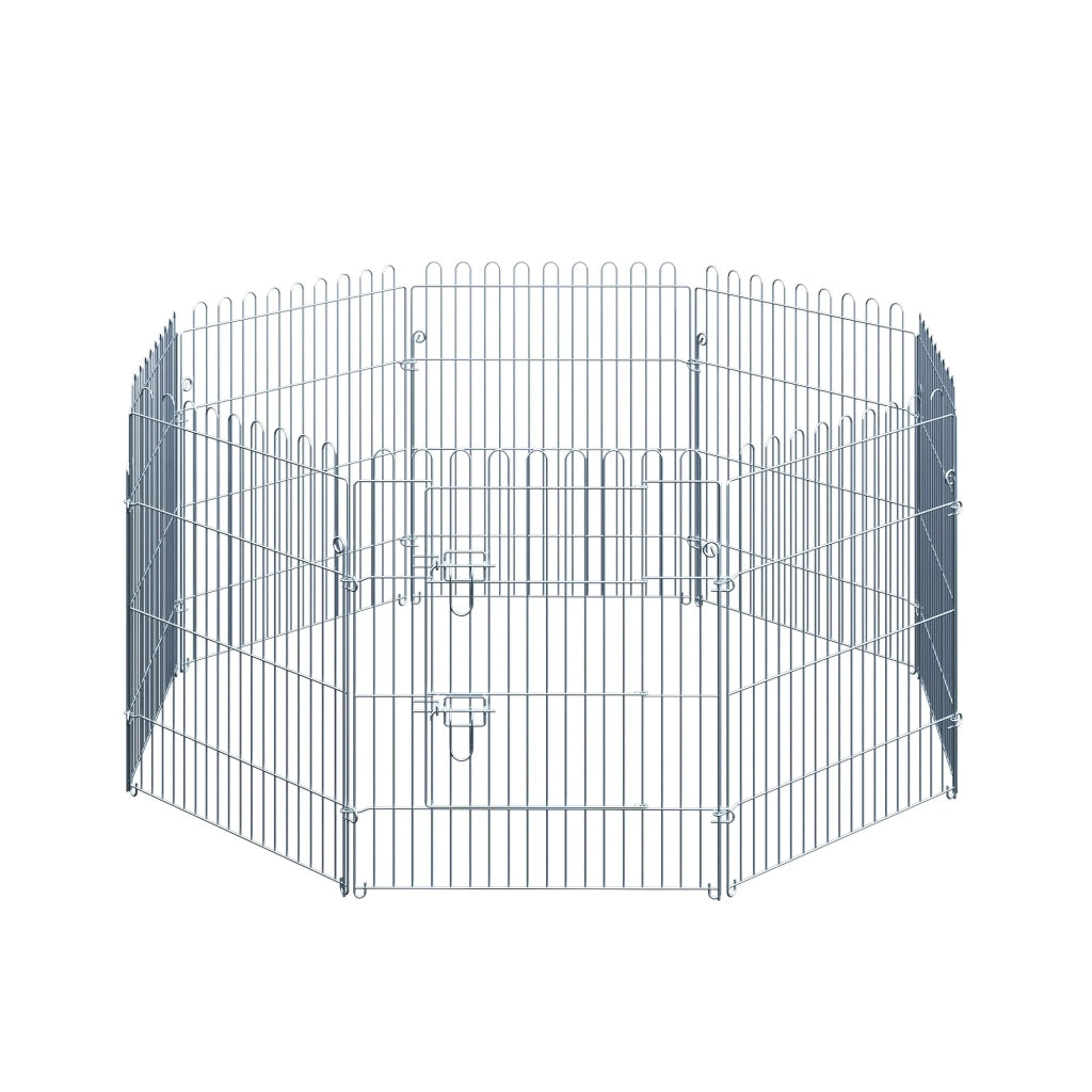 Recinto per cuccioli 8 pannelli, box gioco 63x76 cm, sicuro e stabile