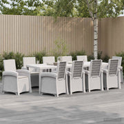 Set da Pranzo per Giardino 11 pz Bianco e Grigio Chiaro PP 3430178