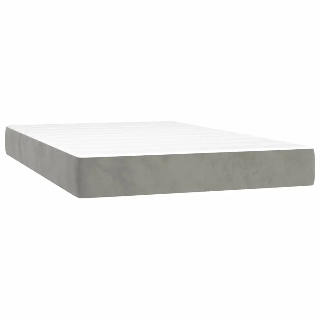 Letto a Molle con Materasso e LED Grigio Chiaro 120x200 cm 3134513