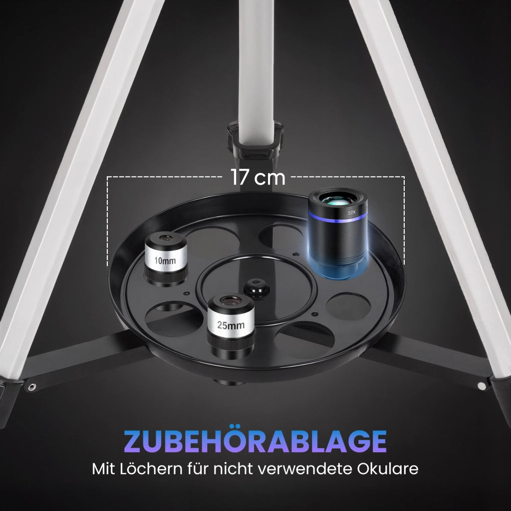 Telescopio astronomico rifrattore 70mm 400mm con treppiede montatura AZ per principianti e osservazione astronomica