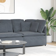 Modulo Angolare Divano Modulare con Cuscini Grigio Scuro 100 cm 4104460