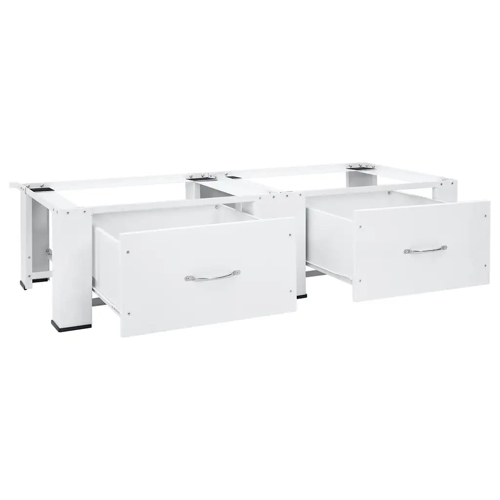 Supporto Doppio Lavatrice e Asciugatrice con Cassetti Bianco 51195