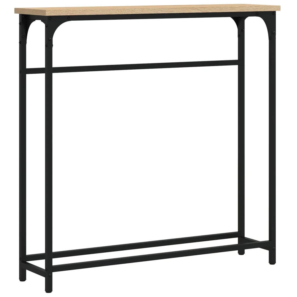 Table console Chêne Sonoma 75x19,5x75 cm Bois d'ingénierie