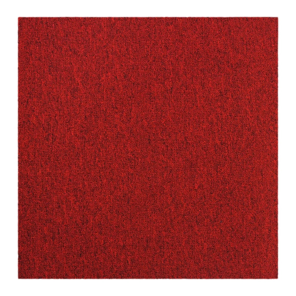 20 Quadrotte di Moquette 50x50cm Colore Rosso Scarlatto 5mq Dure per Casa Uffici