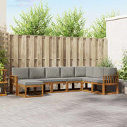 Set di divani da esterno 8 pz Grigio Naturale e Chiaro 3366809