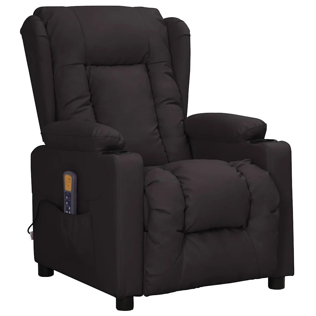 Poltrona Massaggiante Nera in Similpelle 339075