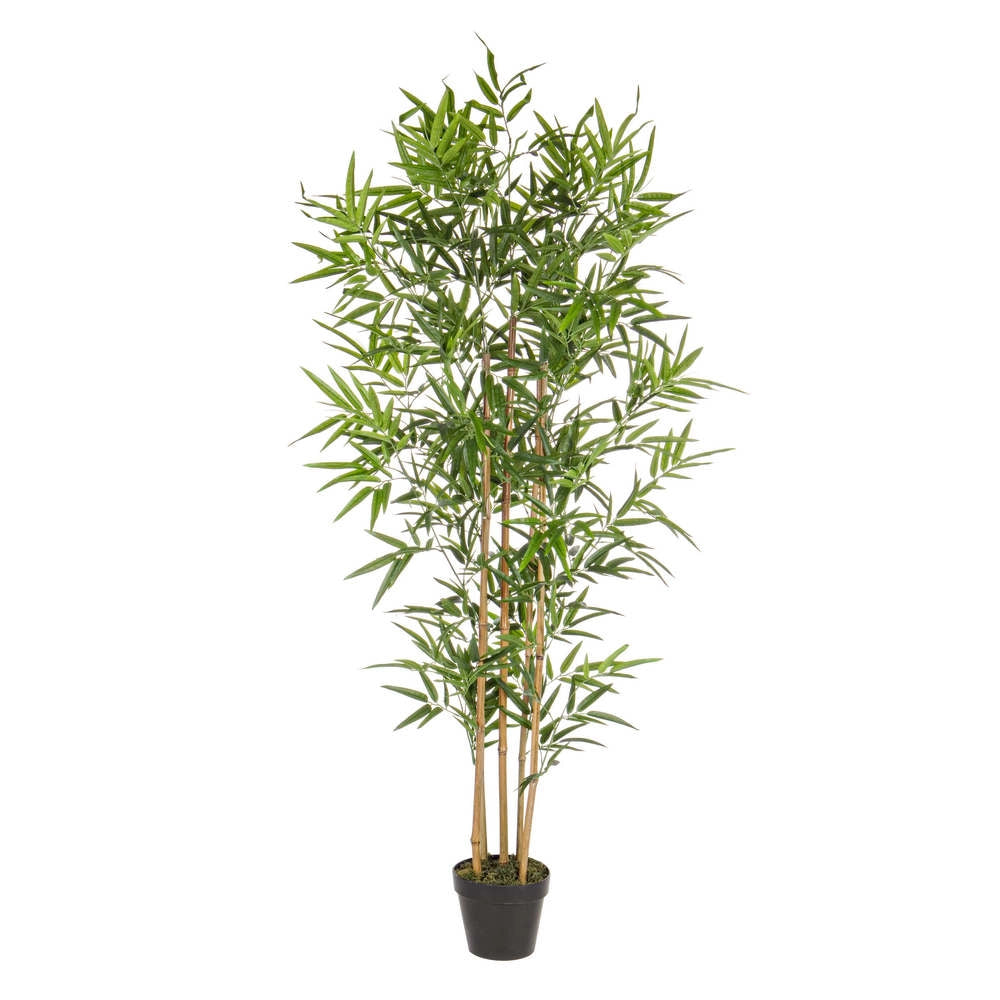 Pianta Bamboo Artificiale H 155 cm con Vaso Bizzotto