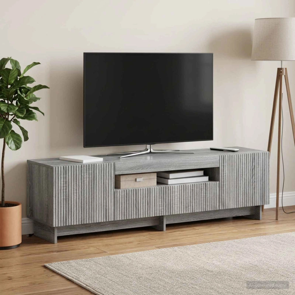Mobile TV LED EDE 153 x 35 x 43 cm Sonoma grigio 896031