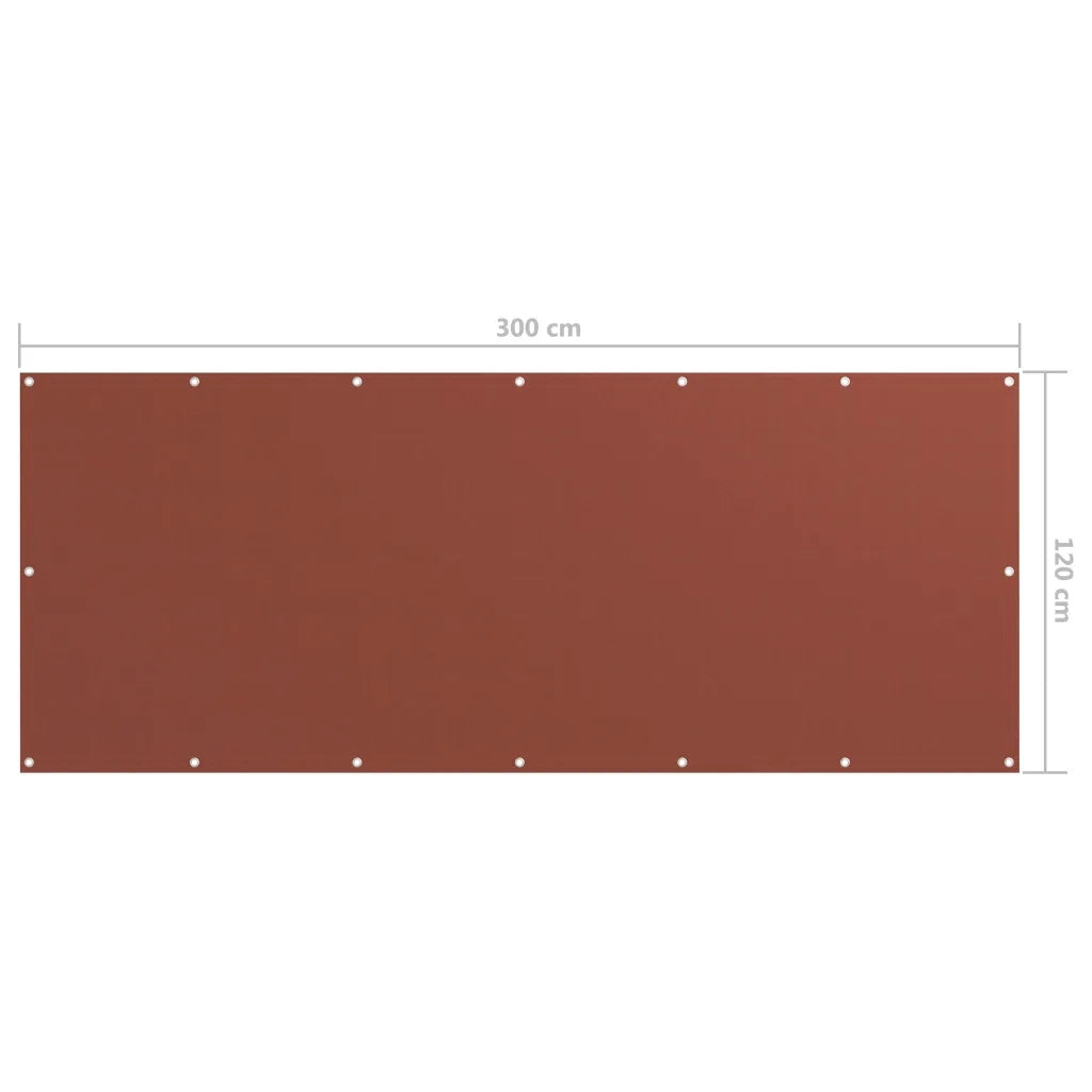 Schermo da balcone | Paravento da Balcone Terracotta 120x300 cm Tessuto Oxford
