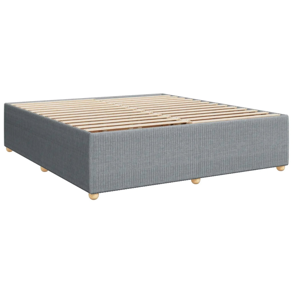 Letto box spring con materasso Grigio Chiaro 200 x 200 cm 3451538