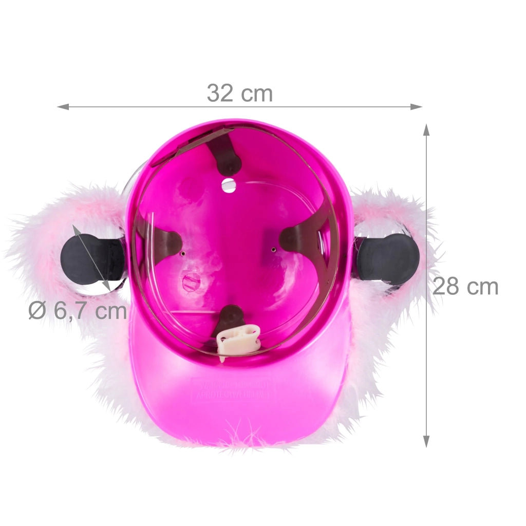 Elmetto porta bevande con 2 portabevande festa 13 x 32 x 28 cm in plastica fucsia 13_0003943