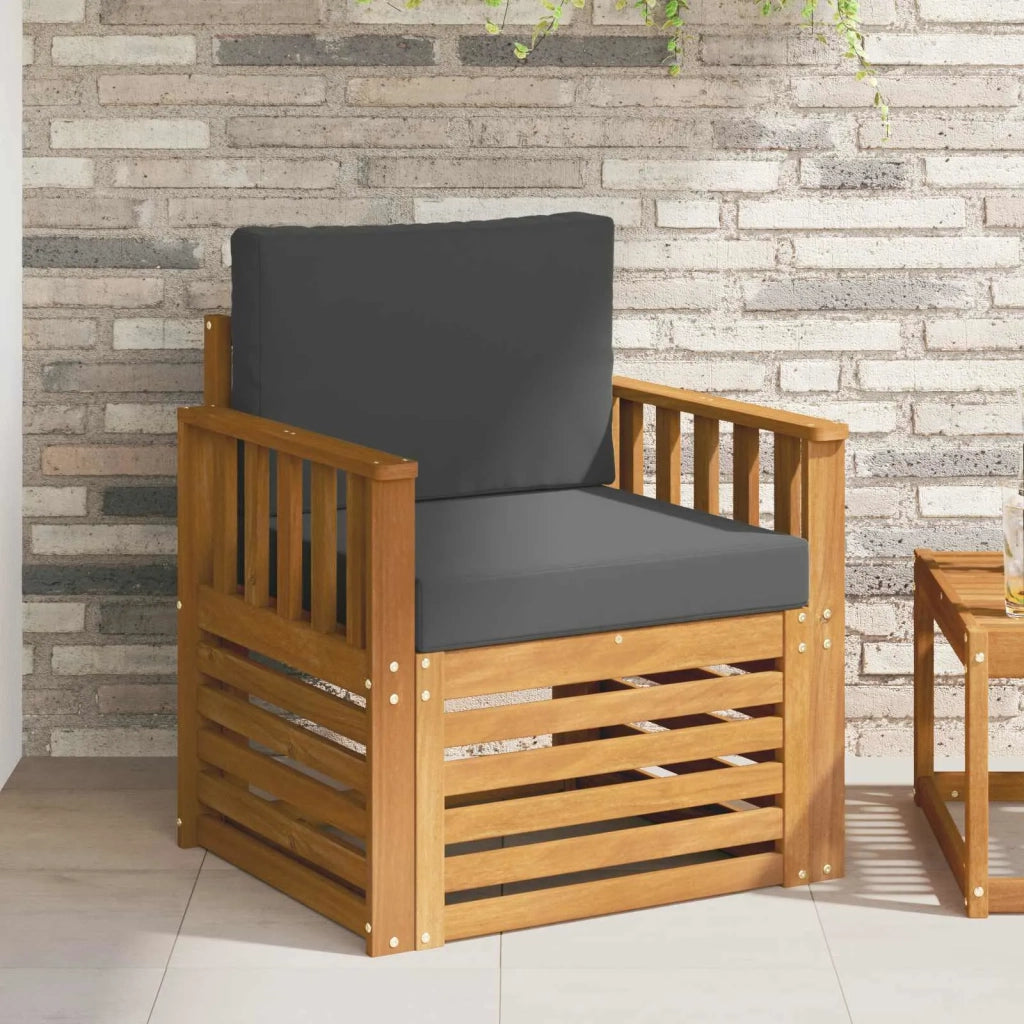 Set di divani da esterno Legno di Acacia Massello e Poliestere 3436347