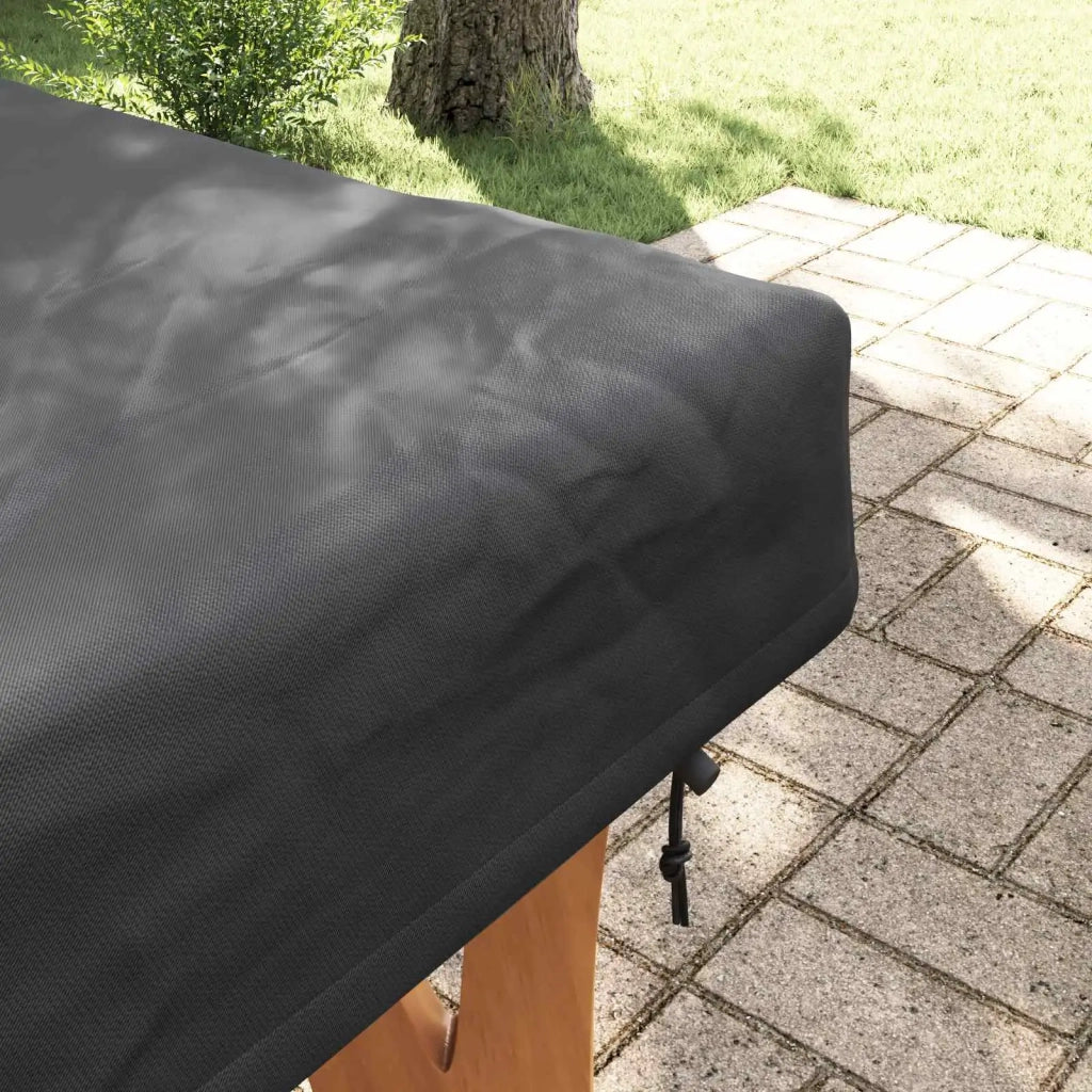 Copertura Tavolo Tinta unita Nero 182 x 92 x 15 cm Tessuto 4106107