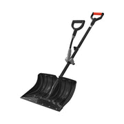 Pala da Neve 45,5 cm H458 in Plastica Nera con Manico in Acciaio a D Ergonomico Antiscivolo Leggera per Giardino Vialetto Casa