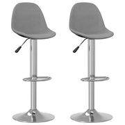 Sgabelli da Bar 2 pz in Tessuto Grigio 333381
