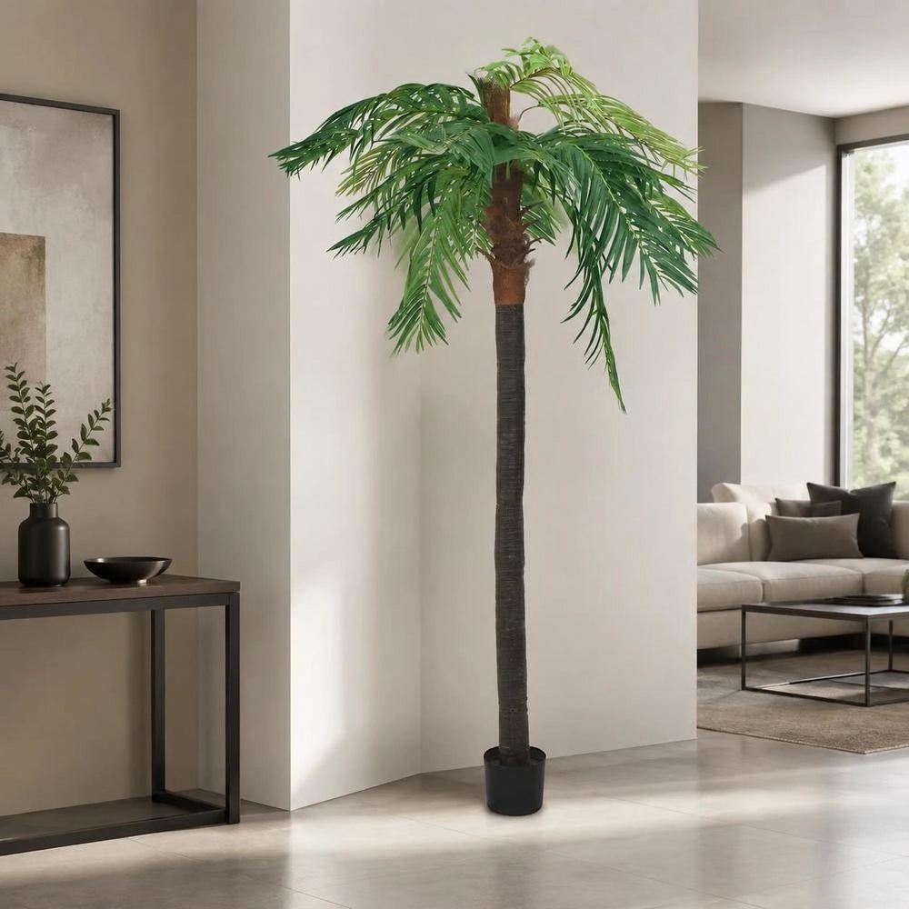 Artificial Phoenix Palm Tree With Pot, 305 Cm, Green