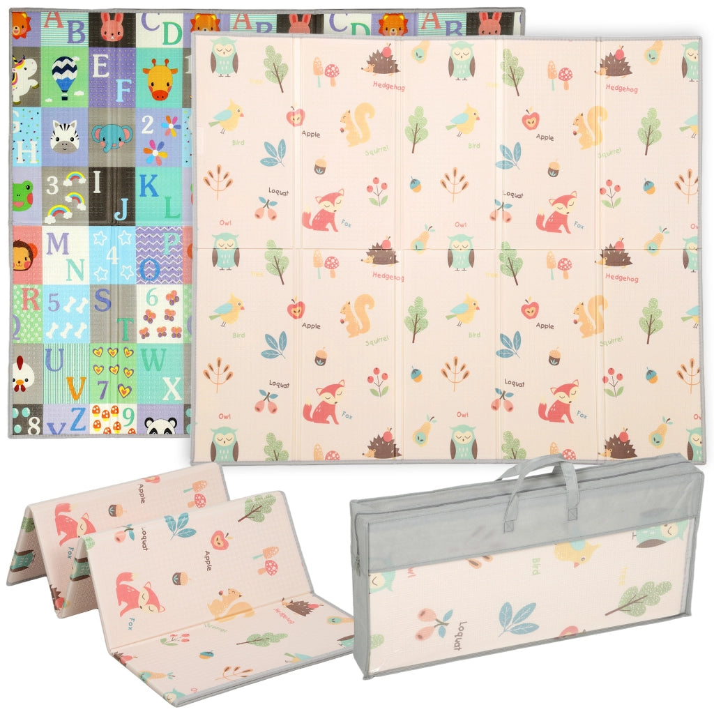 Tappeto per Bambini 0-3 Anni con Numeri e Lettere e Superficie Impermeabile 176,5x148x1 cm in XPE Multicolore