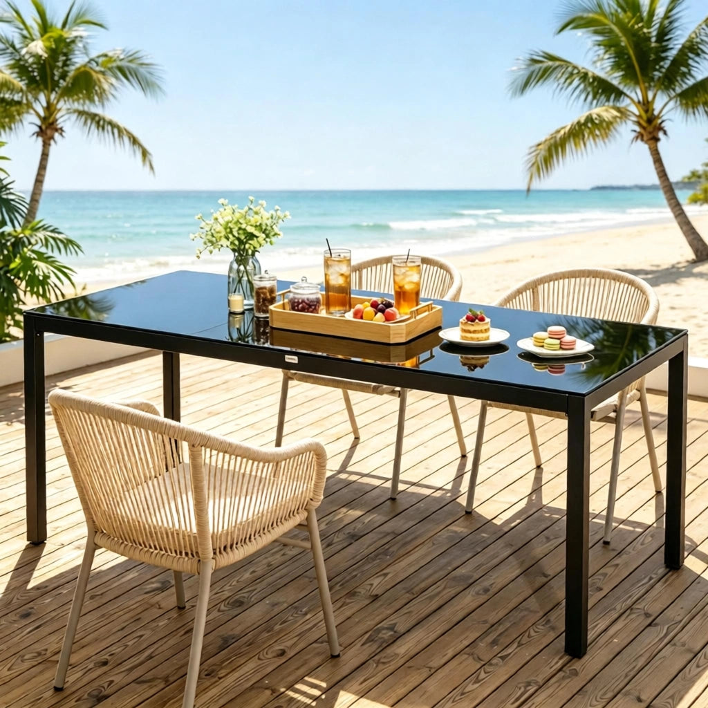 Tavolo da pranzo - elegante - moderno - multifunzionale - da giardino e interno - solo tavolo
