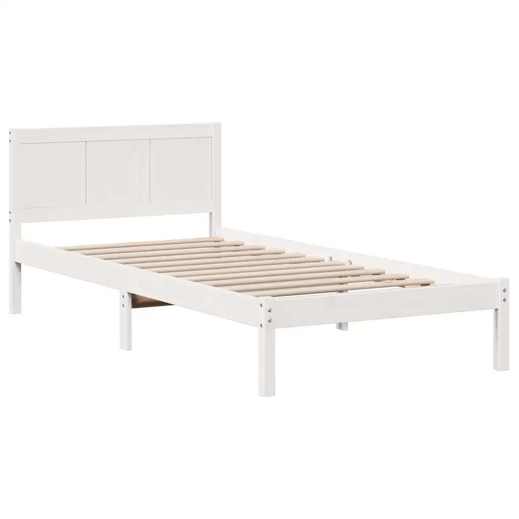 Struttura del letto Bianco 80 x 200 cm Legno massello di pino 872204