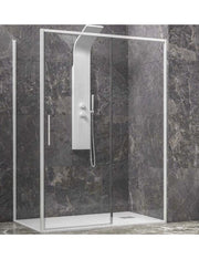 Box doccia LEA 400 130x90 x200 cm profilo bianco