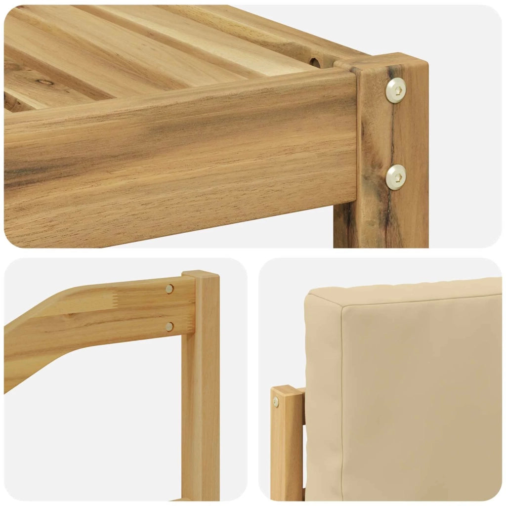 Set di divani da esterno 9 pz Bianco e Beige 3387437