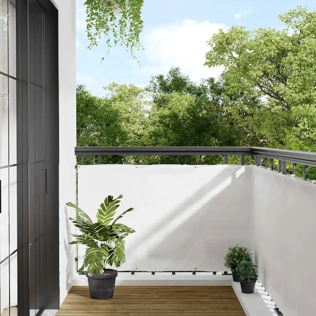Schermo da balcone | Paravento da Balcone Bianco 90x800 cm 100% Poliestere Oxford