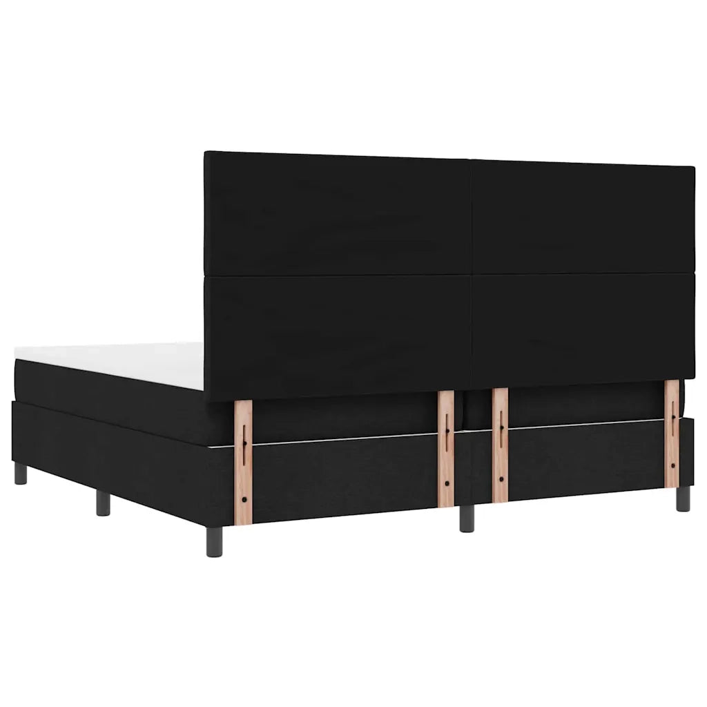 Letto a molle con materasso Nero 200 x 200 cm Tessuto 3339492