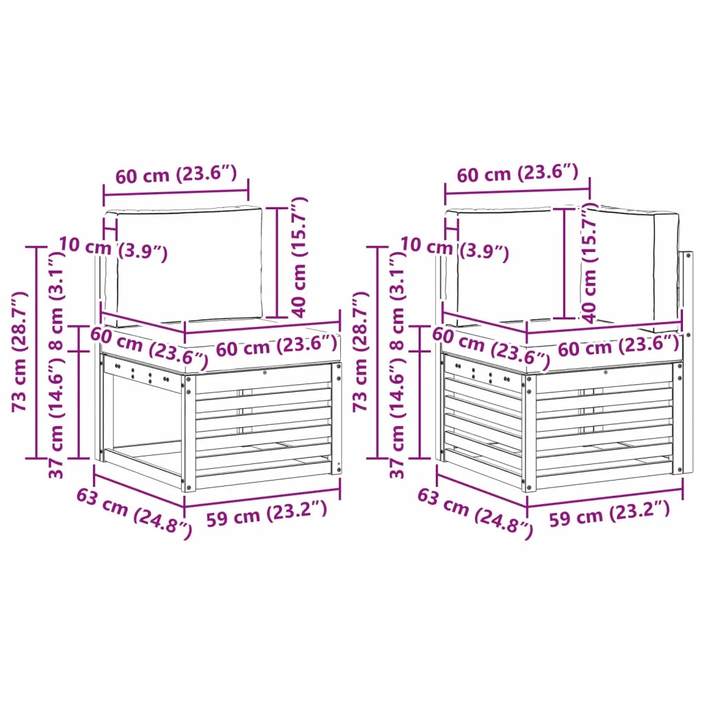 Set di divani da esterno 5 pcs Bianco e Beige 3391818