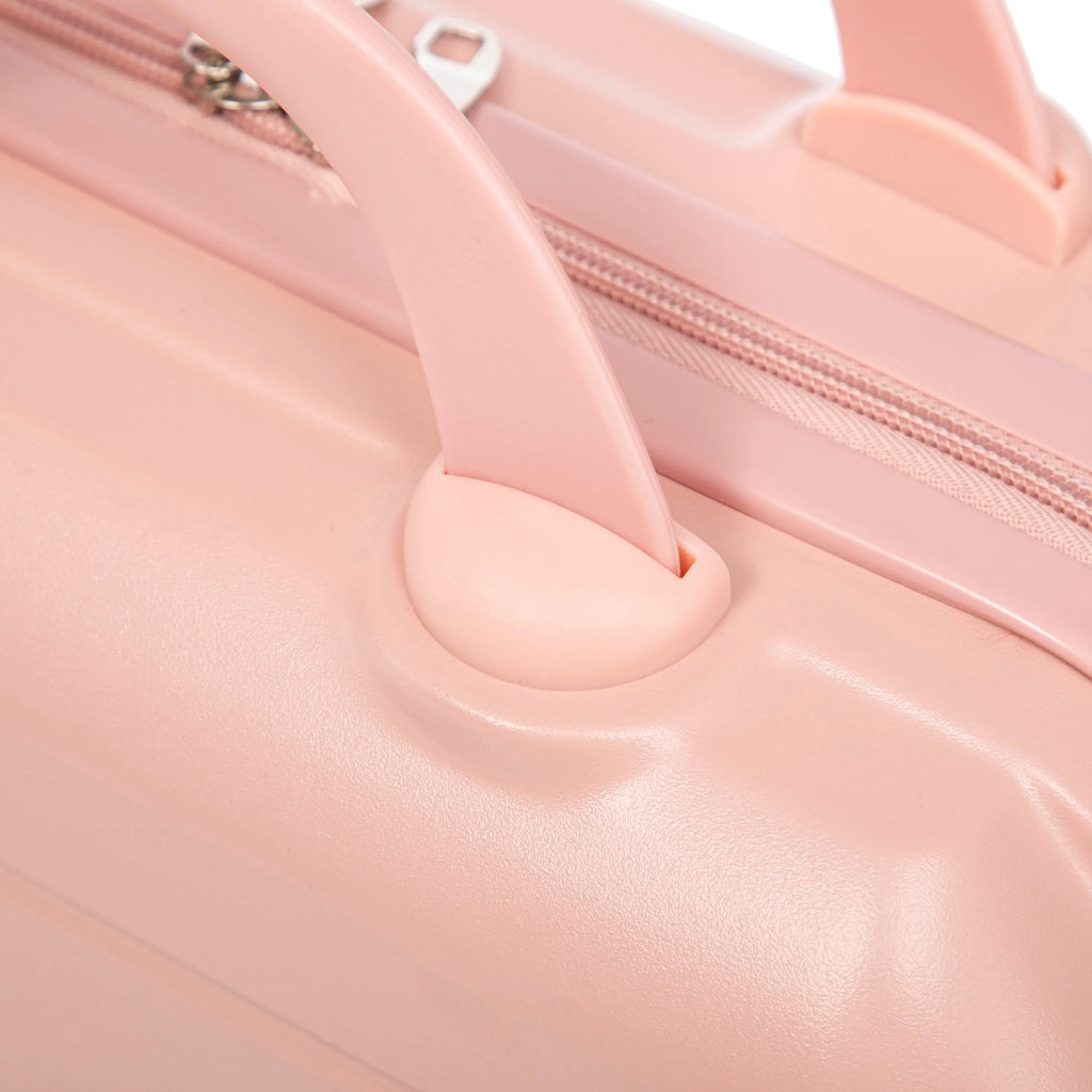 Set valigie ABS 2 pezzi con spinner e combinazione, rosa. Include trolley 14"/19" e beauty case 14