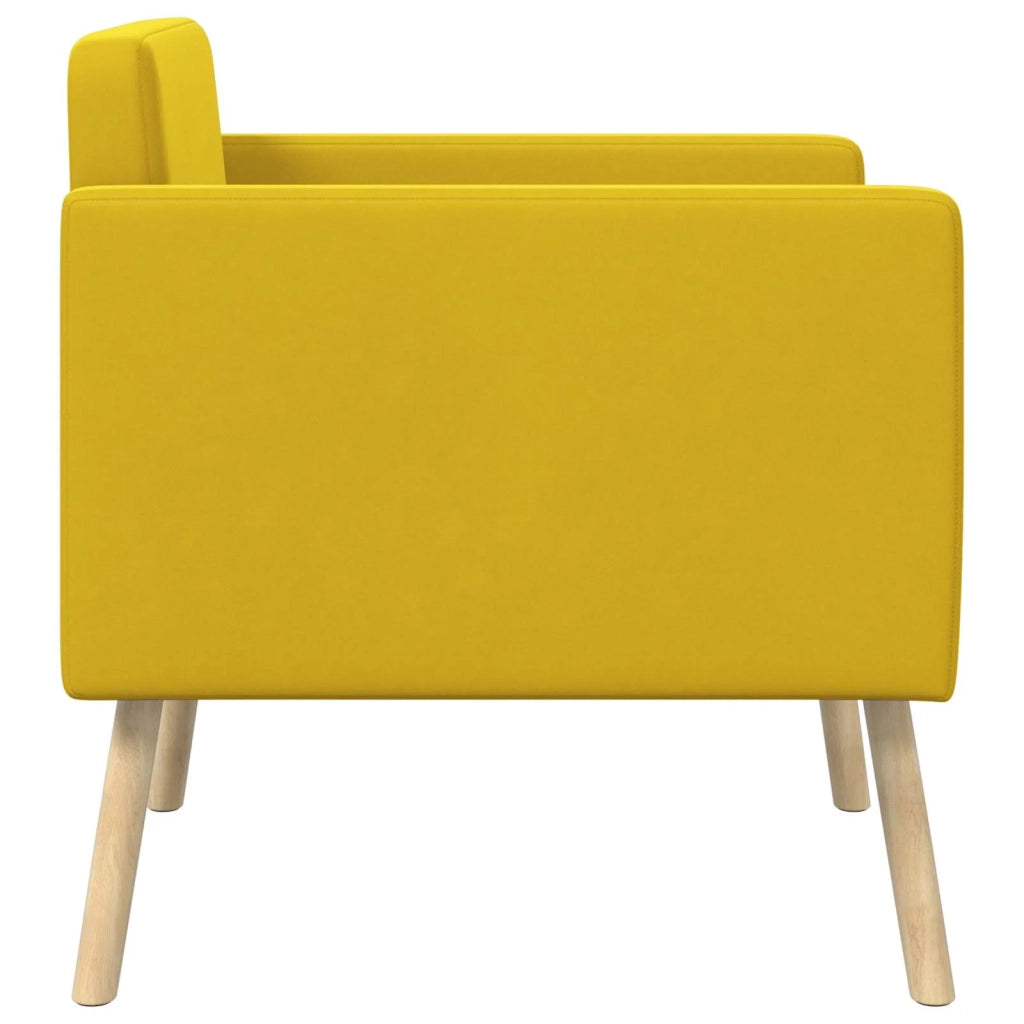 Poltrona decorativa Giallo Velluto 42044802
