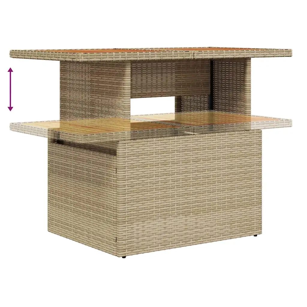 Set Divano da Giardino con cuscino 6 pcs Beige polyrattan 3360075