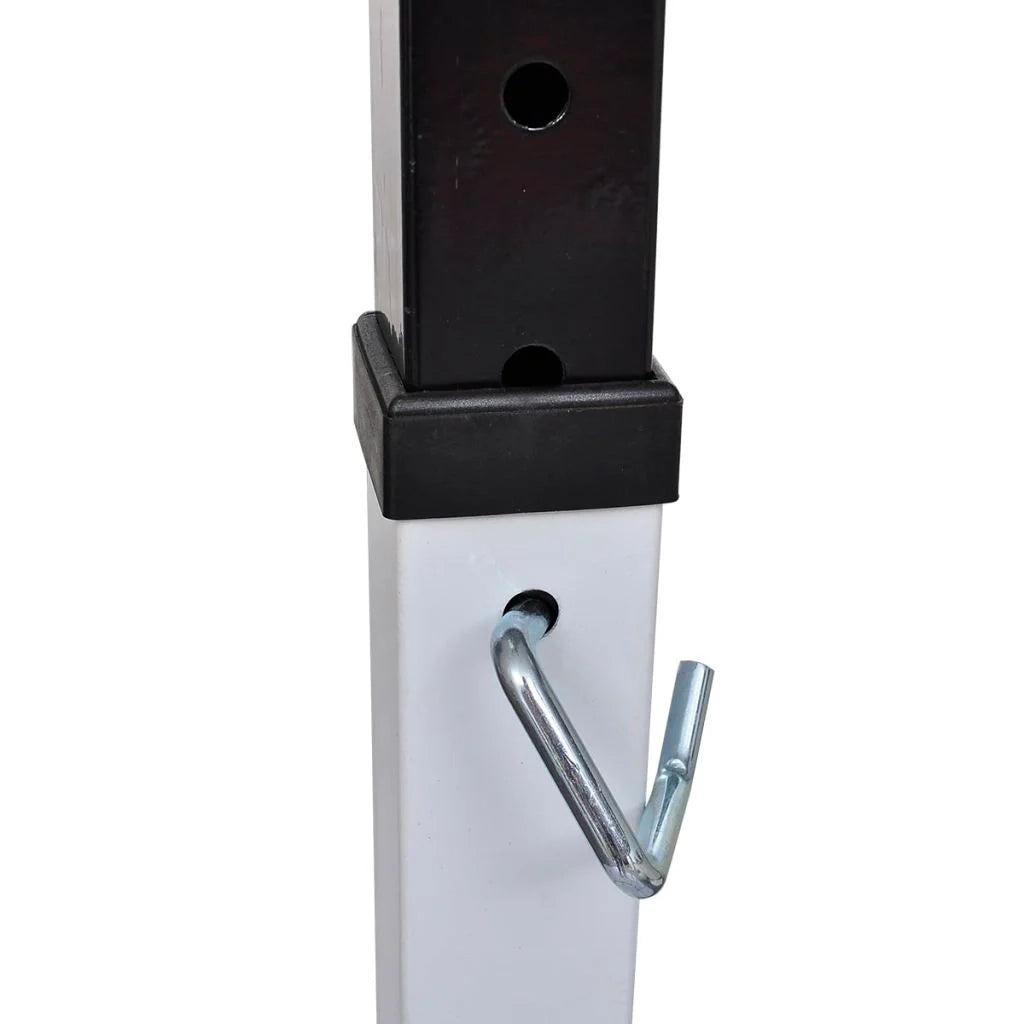 Supporto per bilanciere da sollevamento pesi a 12 livelli bianco/nero 02_0000727