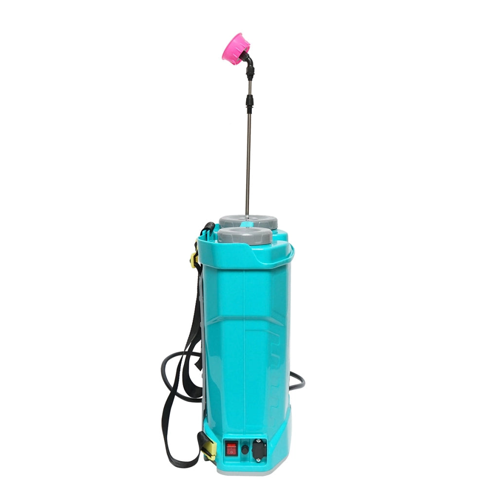 Pompa di spruzzatura, vermorel elettrico con serbatoio da 20L, batteria 12V/8Ah, 4 ugelli, portata 4 l/min, pressione 6.8 bar THOR
